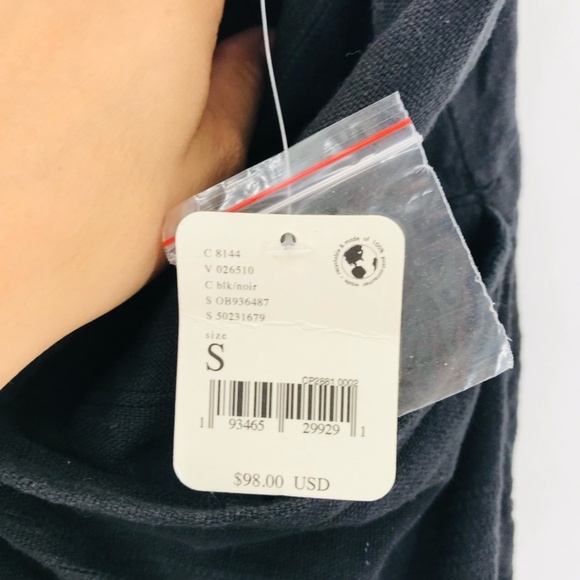 Free People One Shoulder Wrap Midi Dress Black Size Small - Picture 6 of 12